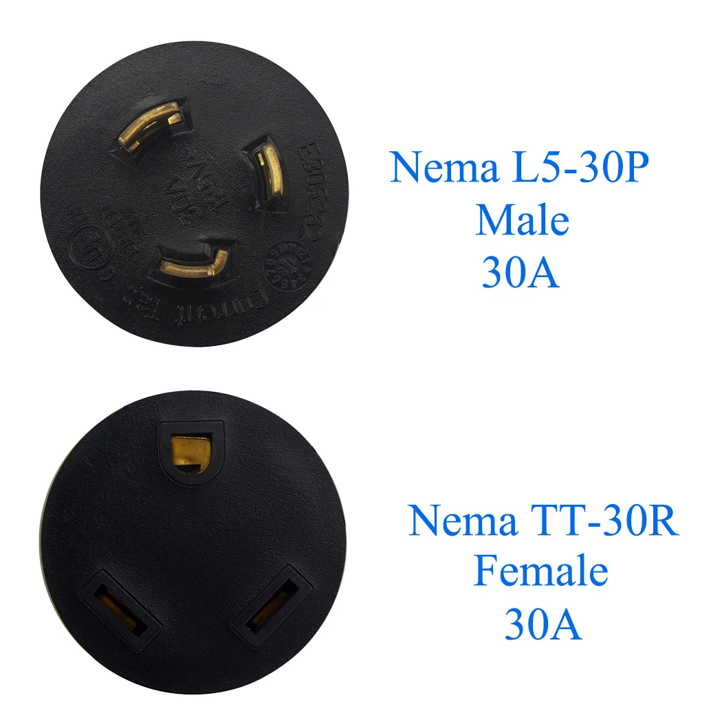 Jorinдо [L5 30P to TT 30R] UL CUL RV 30 AMP 3 Prong адаптер для генератора Nema L5 Male 30R Female Plug|Удлинители