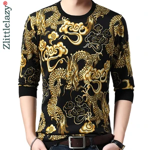 2021 Новый Повседневный осенне-зимний теплый пуловер, вязаный мужской свитер Loong, мужские толстые свитера, трикотажная одежда 41250