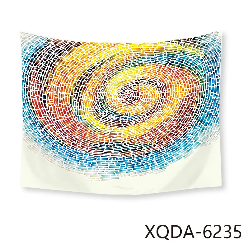 

European and American Style Color Vortex Multifunctional Art Tapestry Wall Hanging Nordic Home Room Decoration Background Cloth