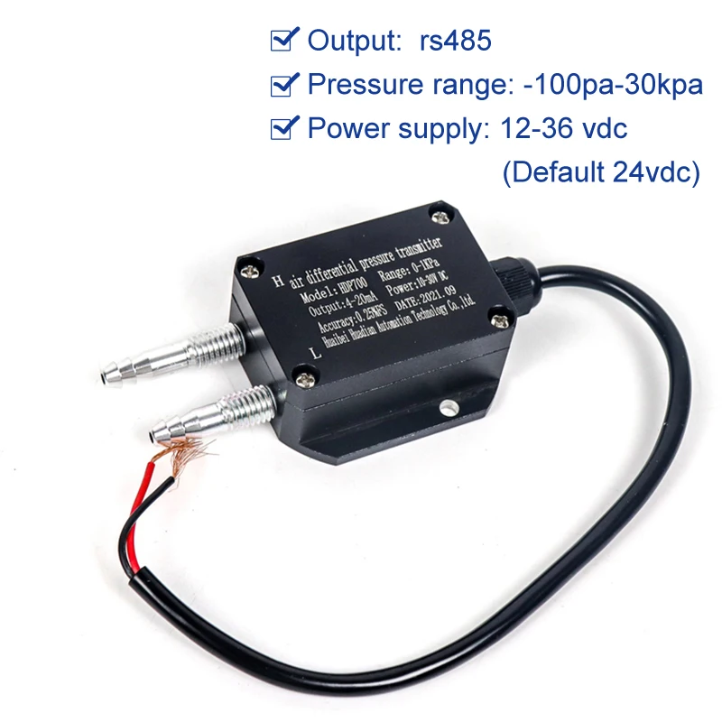 Дифференциальный датчик давления воздуха в трубопроводе 4-20 мА rs485 0-10 В