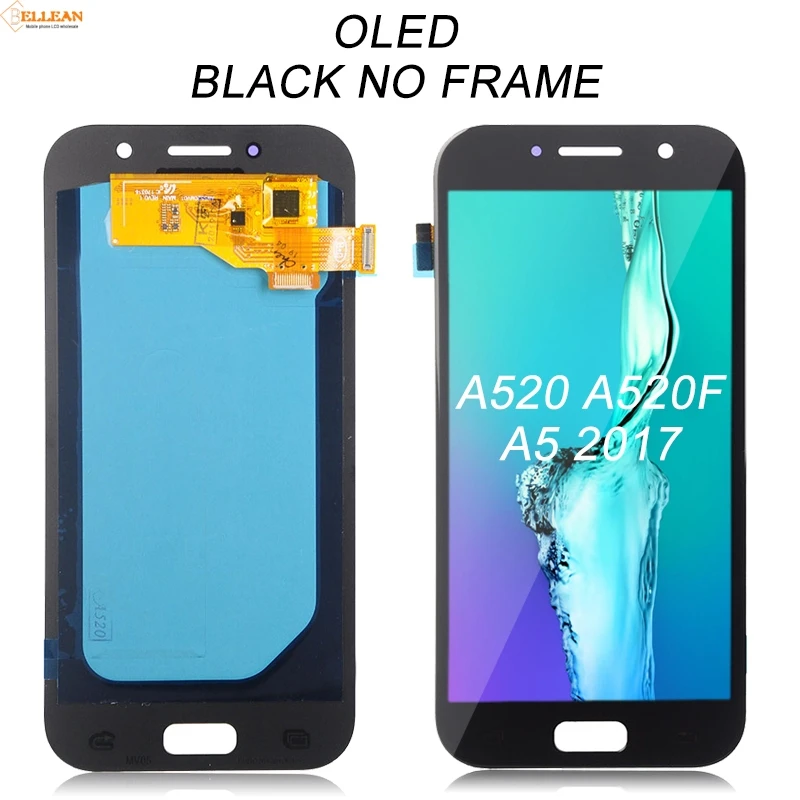 Catteny продвижение A520 дисплей для samsung Galaxy A5 ЖК с сенсорной панелью экран дигитайзер сборка A520F ЖК с инструментами - Цвет: OLED Black