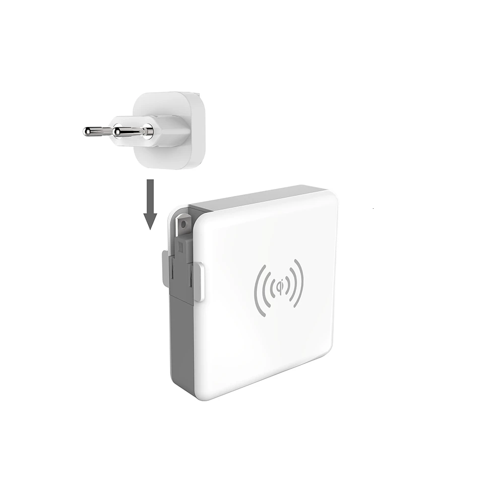 Vogek Qi Wireless Charger Power Bank for iPhone x xs Samsung S9 S10 Dual USB Port Phone Charger External Battery Wall Charger