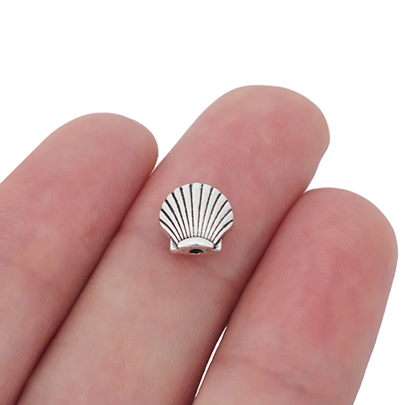 ZXZ 50 шт Scallop Seashell Spacer Бусины 2 сторонние для ювелирных изделий|Бусины| |