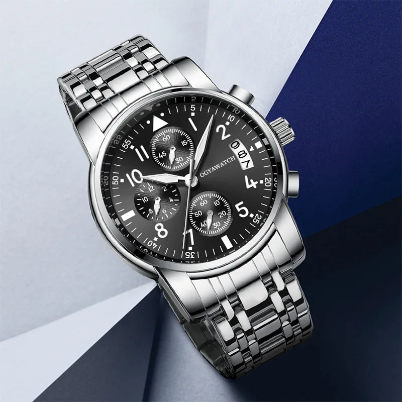 

New Retro Design Steel Band Relogio Alloy Quartz Wristwatch Business Watch Male Clock luxury Men's Watches saat Classic Clock