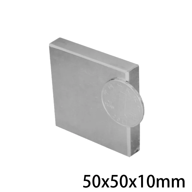 1/2/3/5 шт 50x50x10 большой толстый квадрат постоянные магниты 50*50 мм неодимовый магнит