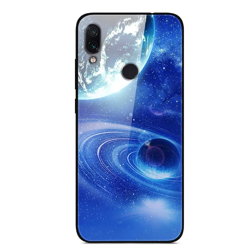 30 Для Xiaomi Redmi 7 Чехол из закаленного стекла твердая задняя крышка для Xiaomi Redmi Note 7 чехлы для телефонов силикон бампер Coque на Redmi7 Note7 - Цвет: 30