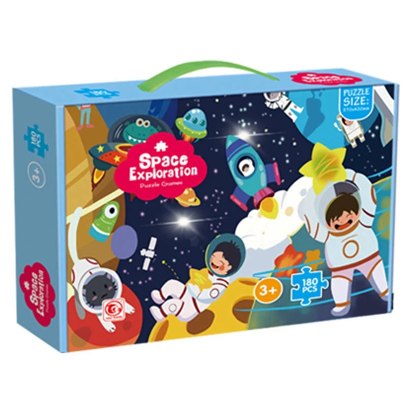 

2021New 180Pcs Jigsaw Puzzles For Kids Educational Toys Jigsaw Board Paper Puzzles Box Set Gift 2-6 Years Montessori Puzzle Toy