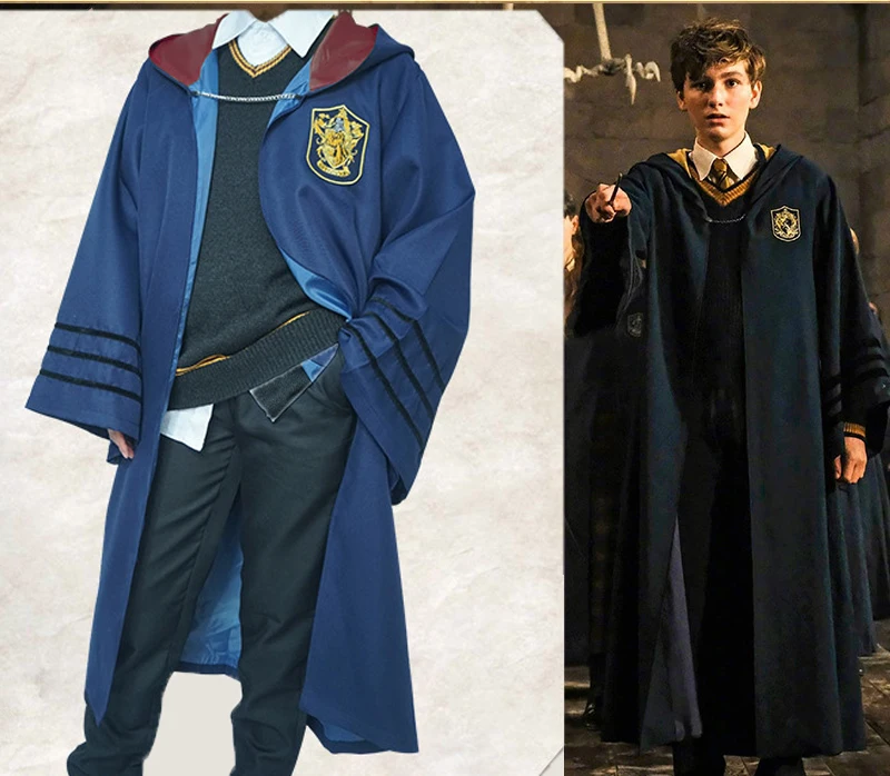 Волшебные фокусы Косплей Костюм Поттер халат Плащ Ravencla Gryffindo Hufflepuf Слизерин