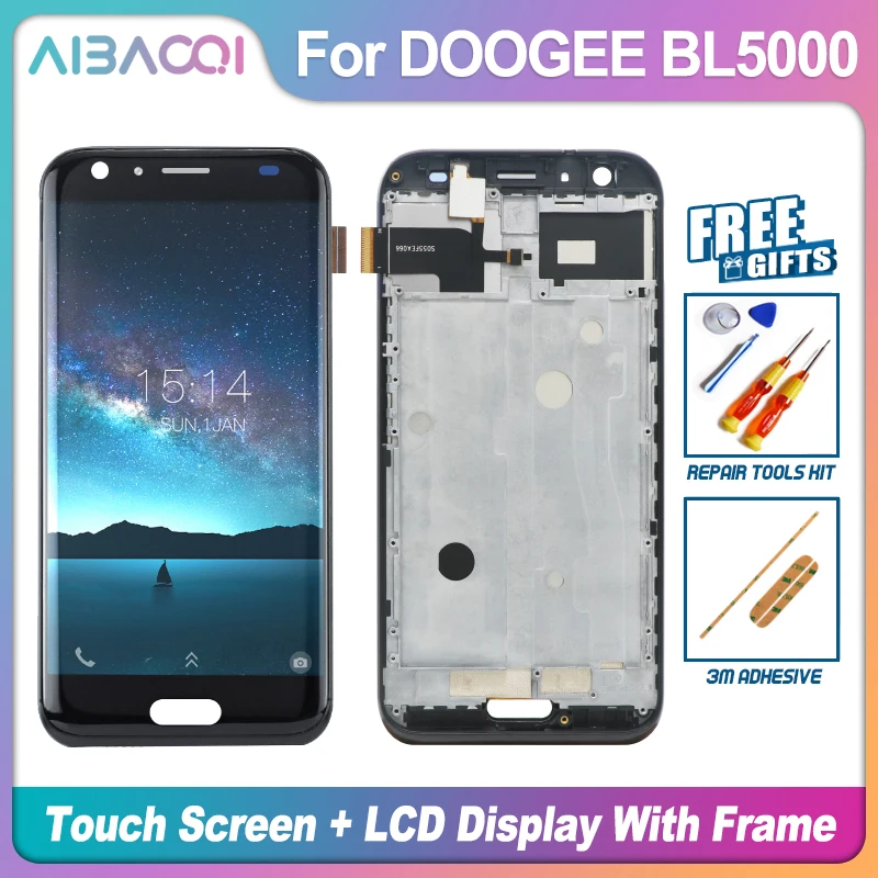 Новый сенсорный экран AiBaoQi + ЖК дисплей рамка в сборе замена для телефона Doogee