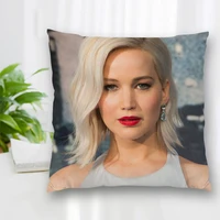 high quality custom jennifer lawrence actor square pillowcase zippered bedroom home pillow cover case 20x20cm 35x35cm 40x40cm
