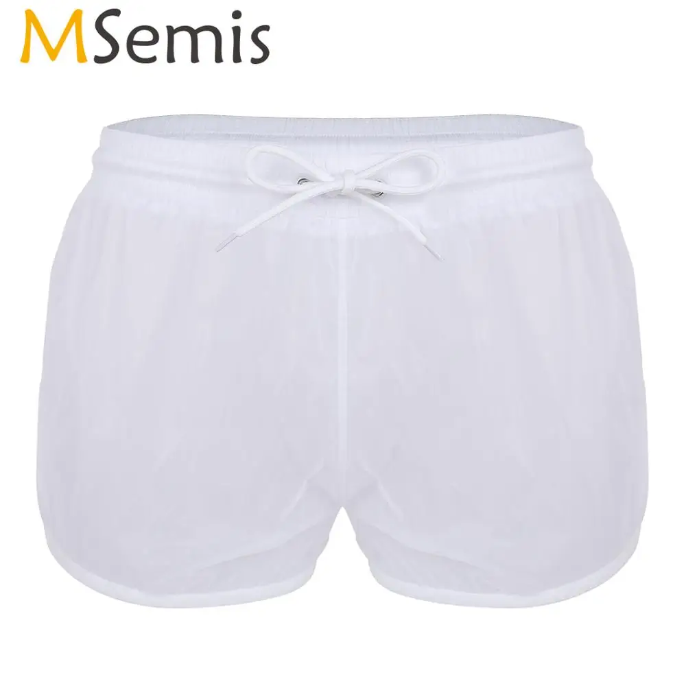 Мужское сексуальное прозрачное нижнее белье MSemis мужские брифы на шнуровке