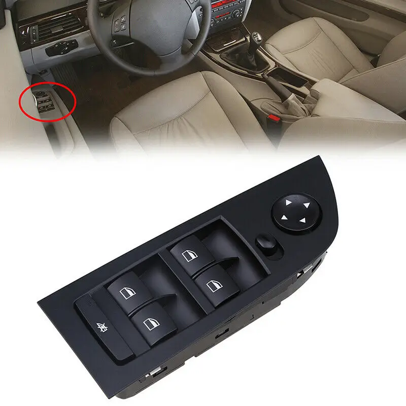 

For BMW 3-Series E90 E91 2005-2011 Left Side Front Window Master Switch Cover 6131 9217 329