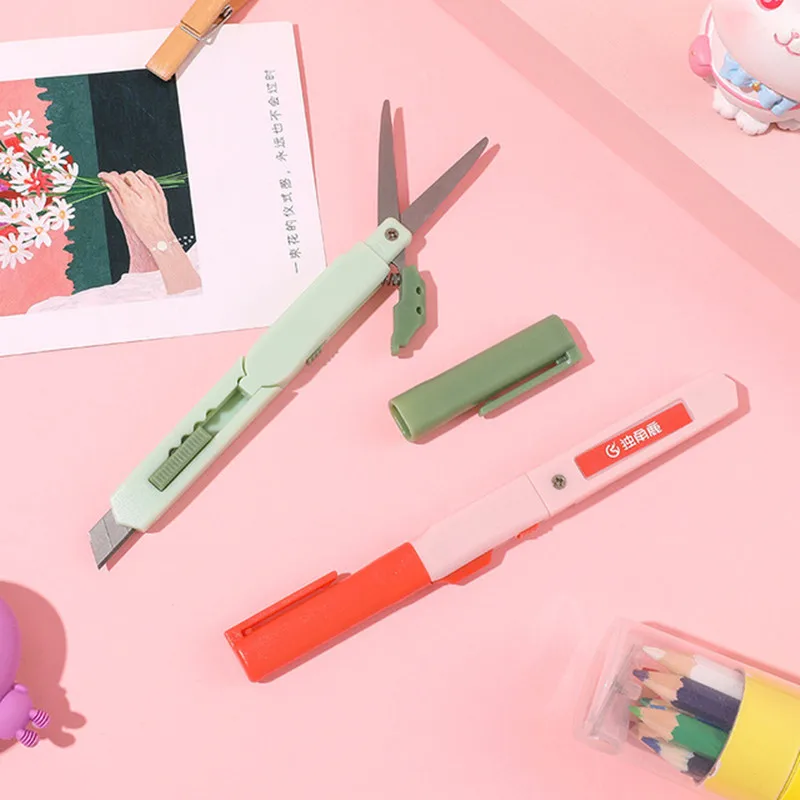 

Универсальный нож, маленькие ножницы, портативная маленькая экспресс-карта, Открыватель для букв, бумажный нож, канцелярские принадлежност...