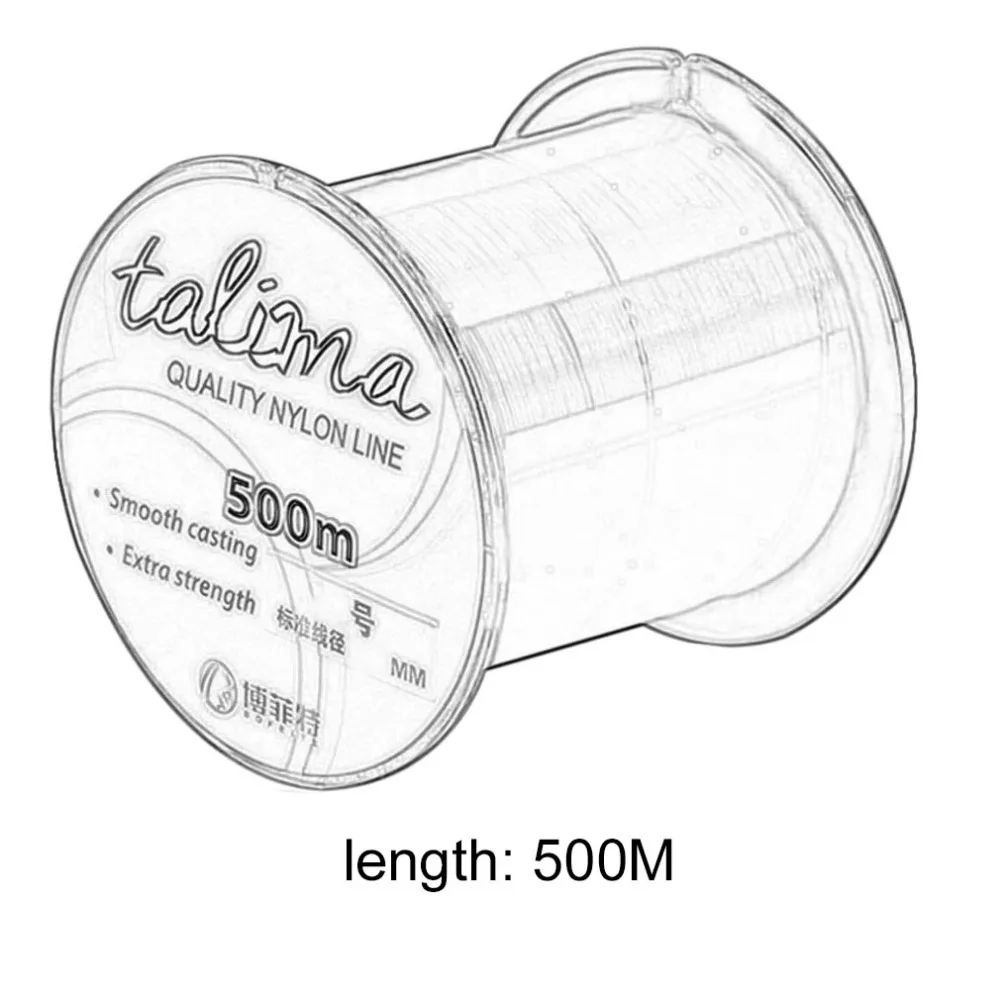 

High Quality Nylon Fishing Line 500m Extra Strength Nylon Mainline Wear-resistant Fly Fishing Line Imported Raw