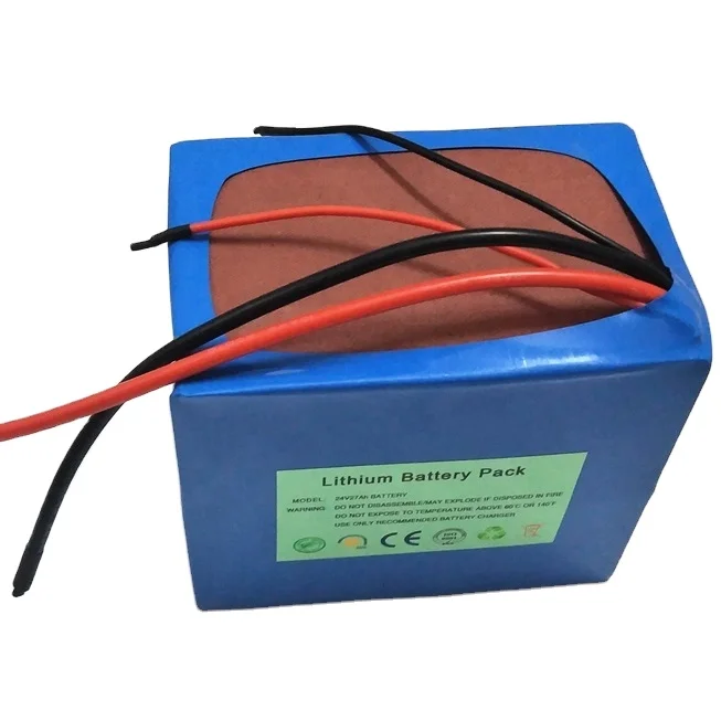 

24V27Ah rechargeable lithium ion battery pack in stock