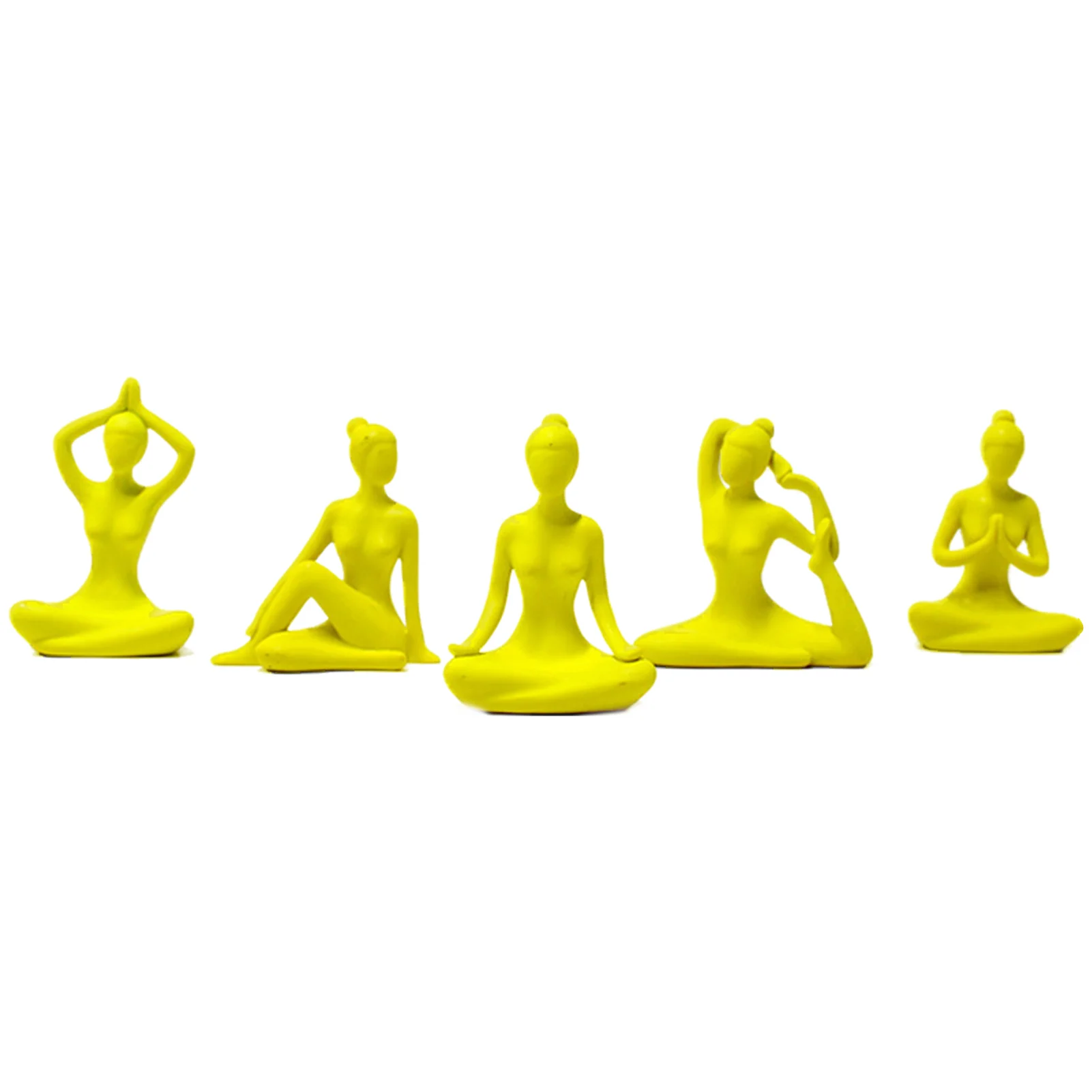 

Set Of 5 Yoga Pose Statue, Yoga Meditation Decor Figurine, Small Home Decor Items Incredible