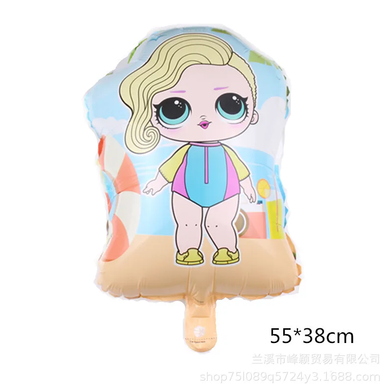 1pcs ew aluminum film balloon surprise doll mermaid party bar decoration | Дом и сад