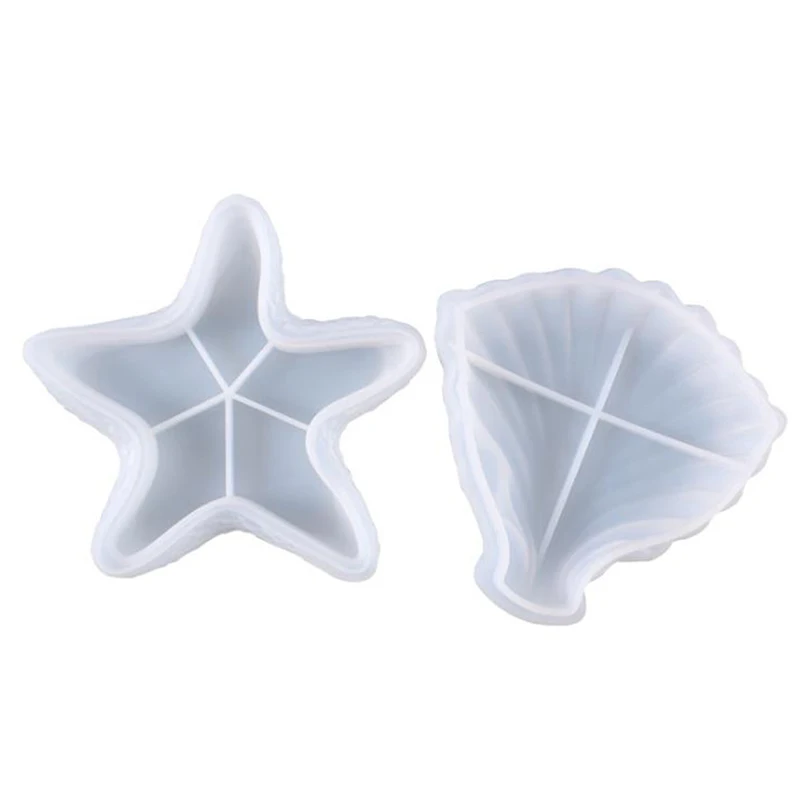 

Silicone Mold Conch Starfish Shell Shape Plate Saucer For Epoxy Resin DIY Jewelry Storage Tray Resin Mold Jewelry Tools Mould