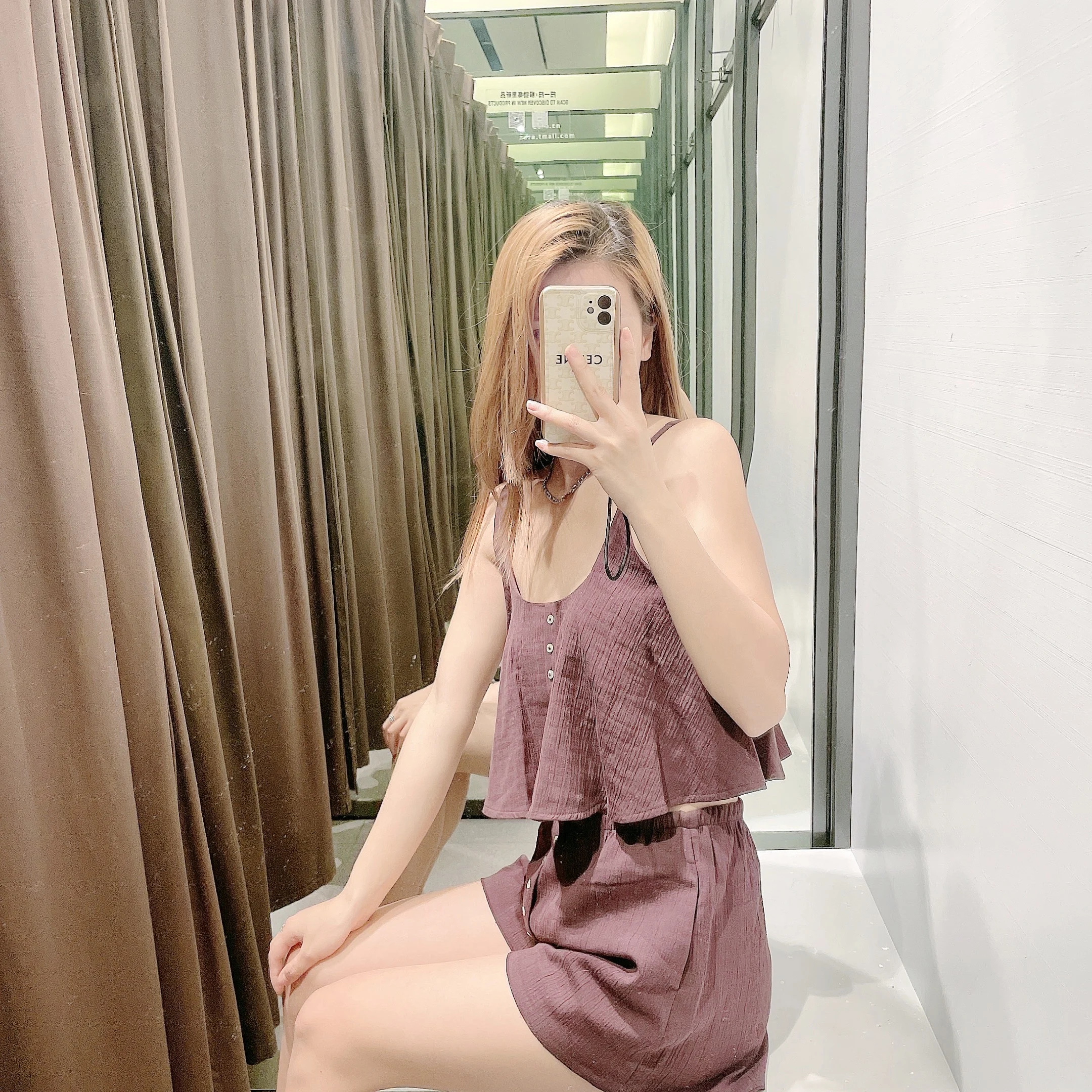 

ZA 2021 spring and summer women's chic fashion retro texture shorts straight pants retro high waist sports casual women shorts