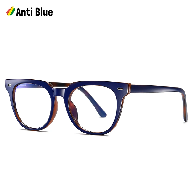 

JackJad Women Vintage Classic Cat Eye Style TR90 Anti Blue Ray Eyewear Frame Rivets Computer Gaming Glasses Eyeglasses TR2305