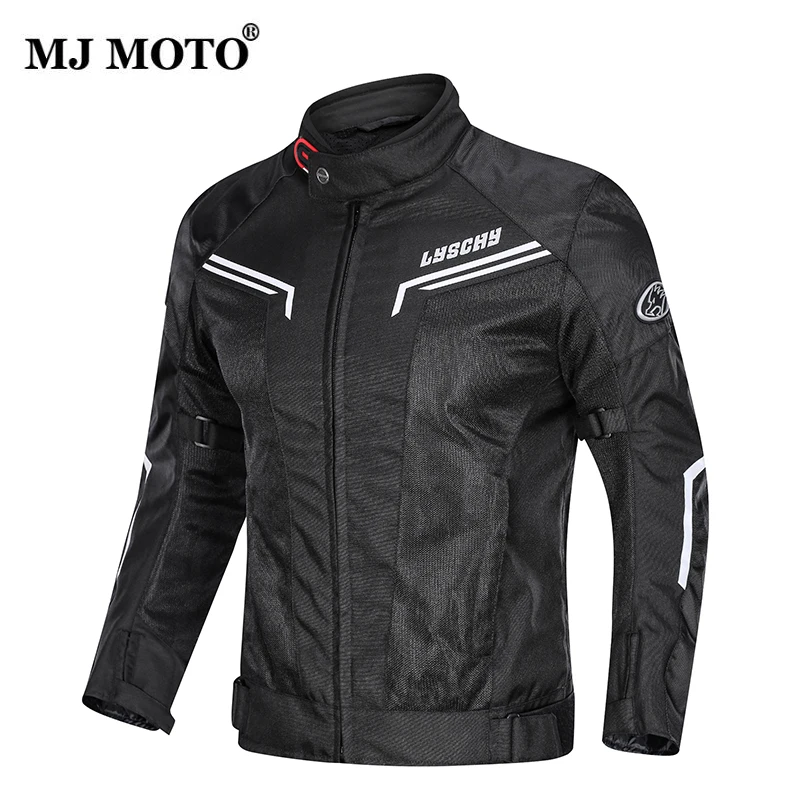 Мужская и женская мотоциклетная куртка летняя светоотражающая оксфордская