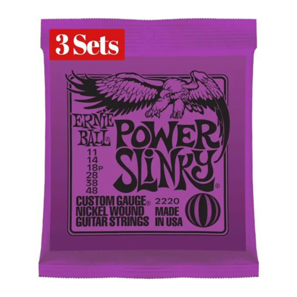 3pcs 2220 Ernie Ball электрические гитарные струны играть реальный хэви-метал, рок 2221 2220 2222 2223 2225 2006 2004 Запчасти для музыкальных инструментов - Цвет: 3pcs 2220