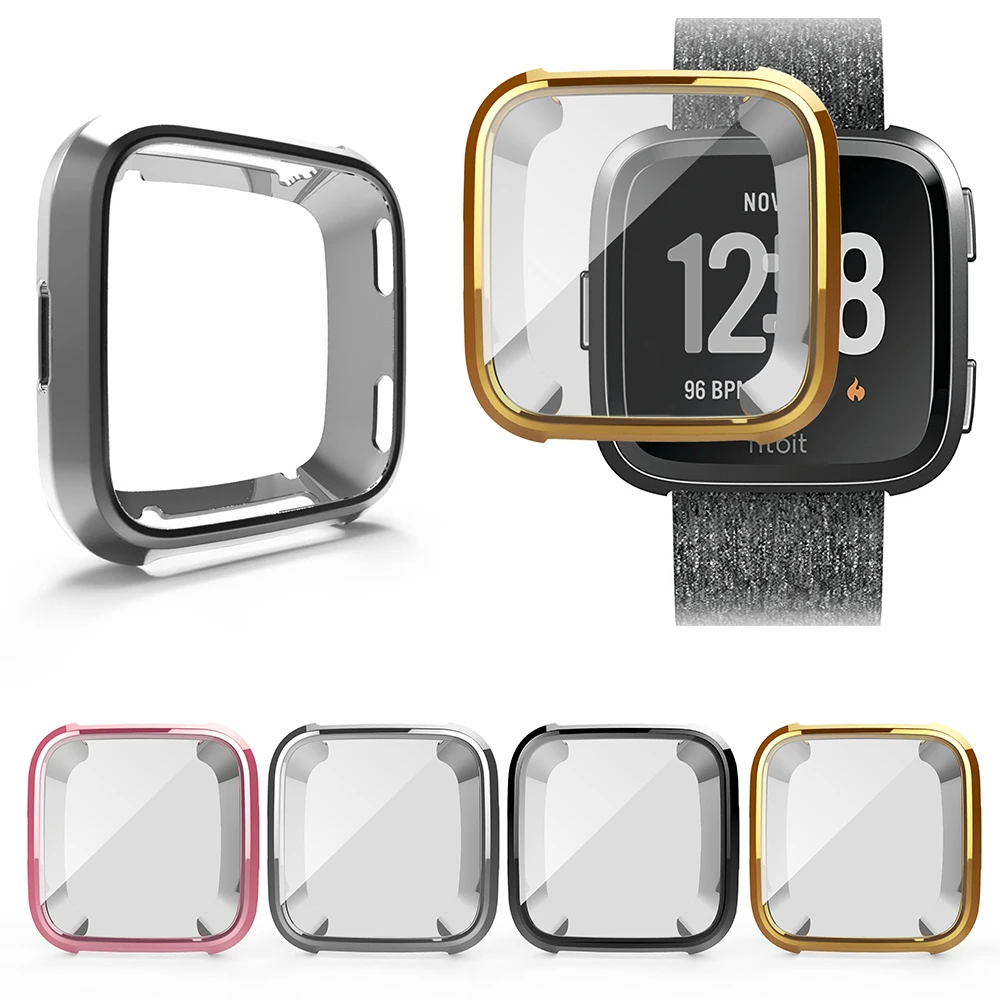 1 шт ультра-тонкий мягкий ТПУ чехол для Fitbit Versa полная Защита силиконовый чехол s носимые устройства Smartwatch протектор