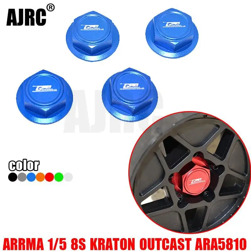 

ARRMA 1/5 KRATON 8S ARA110002T1/T2 OUTCAST ARA5810 aluminum alloy inner knurled anti-loose tire nut ARA310929