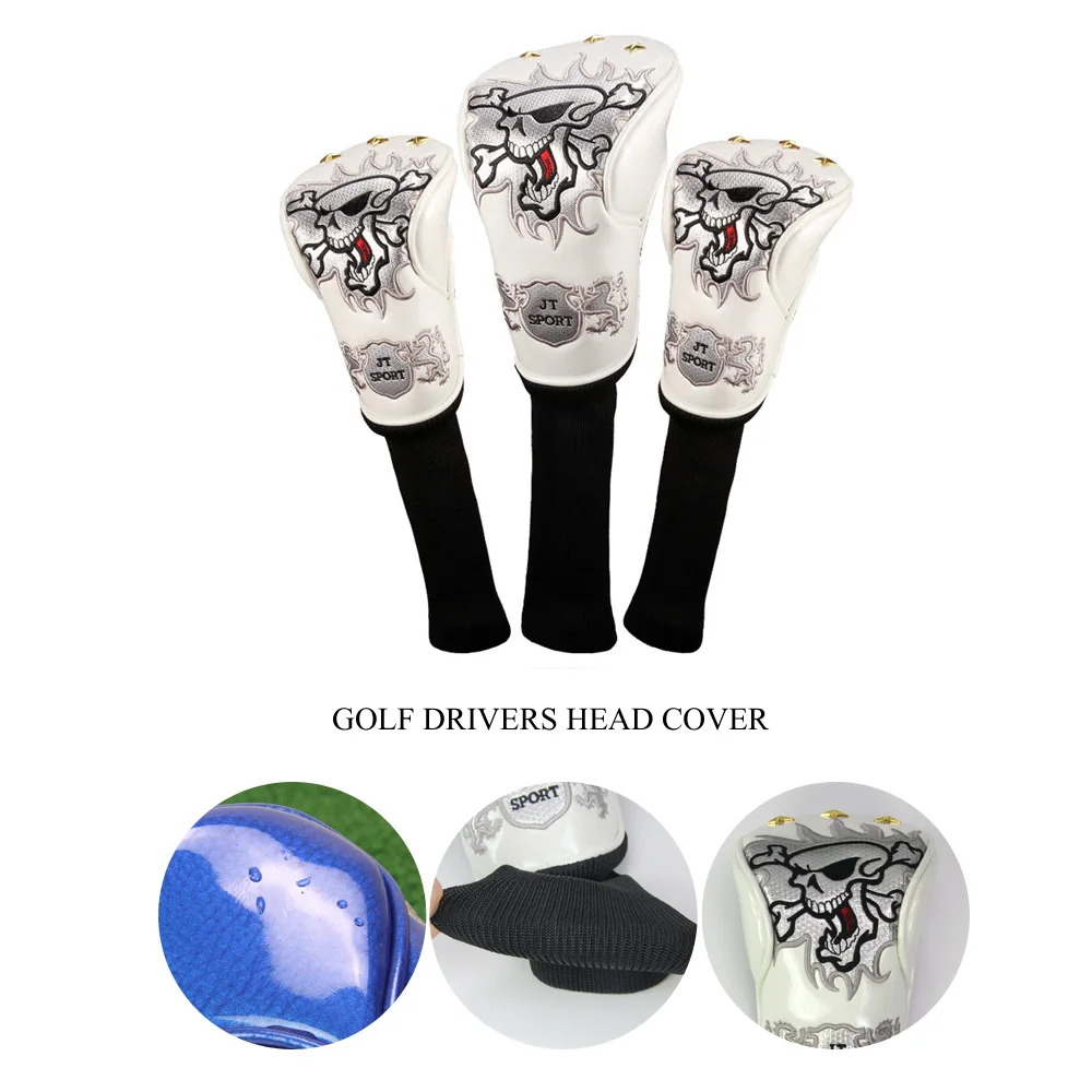 3 шт./компл. головные уборы для гольф-клуба Woods Driver Fairway Skull мужчин и женщин с
