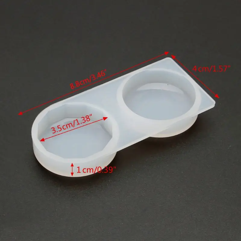 

Faceted Organ Round Pendant Silicone Resin Mold Keychain Jewelry Making Tools