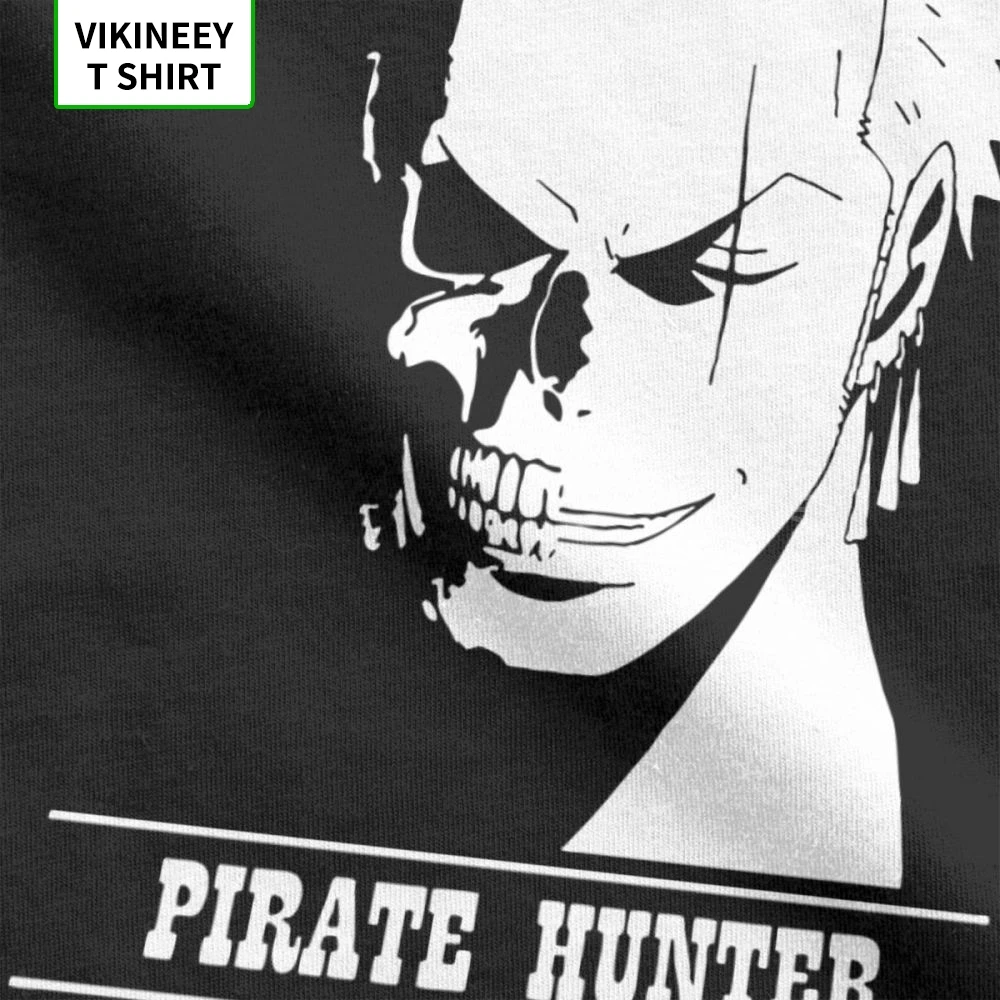 Футболка Roronoa Zoro с изображением пиратского охотника Мужская хлопковая футболка