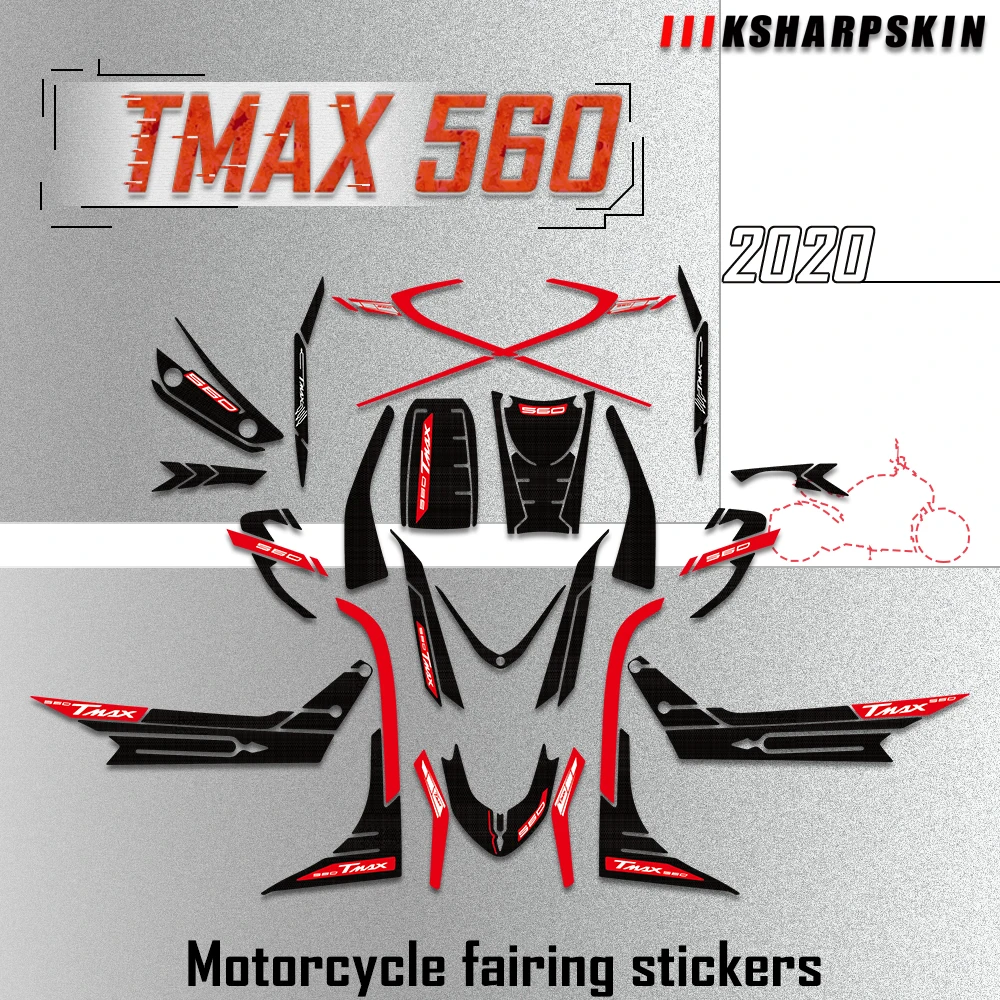 Новинка, распродажа, мотоциклетные 3D гелевые наклейки для Yamaha TMAX 560 tmax560, передние и задние обтекатели для мотоцикла, наклейки для топливного бака на весь автомобиль