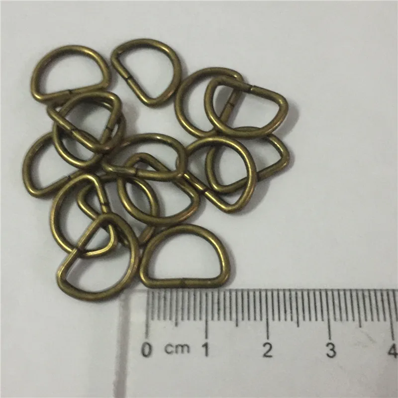 100 шт. 12 мм античные бронзовые кольца D Dee регулируемые пряжки DIY аксессуары обувь