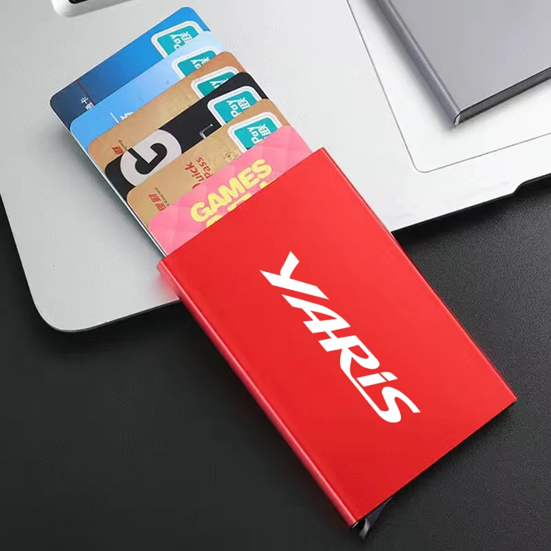 

Anti-theft Smart Holder Thin ID Card Holder Metal Bank Credit Card For Toyota Yaris 2007 2008 2019 Auto Accessories
