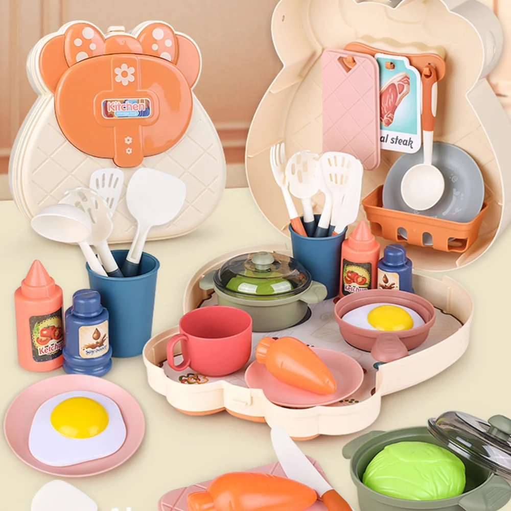 

25PCS Kids Kitchen Pretend Play Premium Cooking Durable Cooking