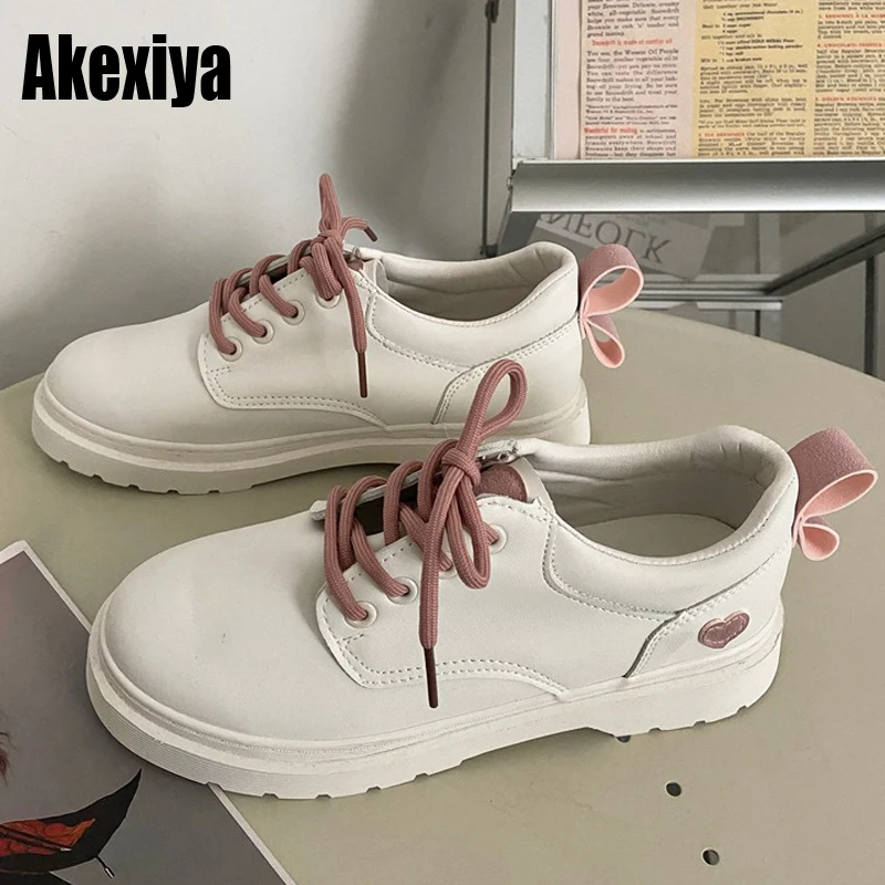 

Женские кожаные кроссовки на шнуровке, на низком каблуке, Нескользящие, повседневные, BC1259, сезон 2021