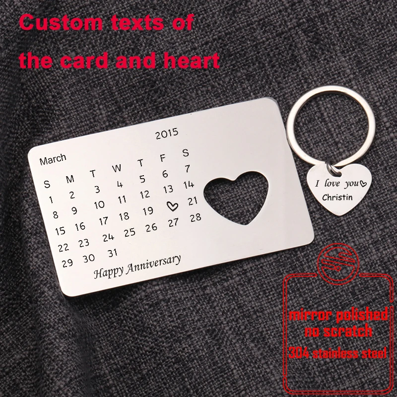 Надпись ручная печать календарь кошелек вставка карта 1 комплект ожерелье сердце