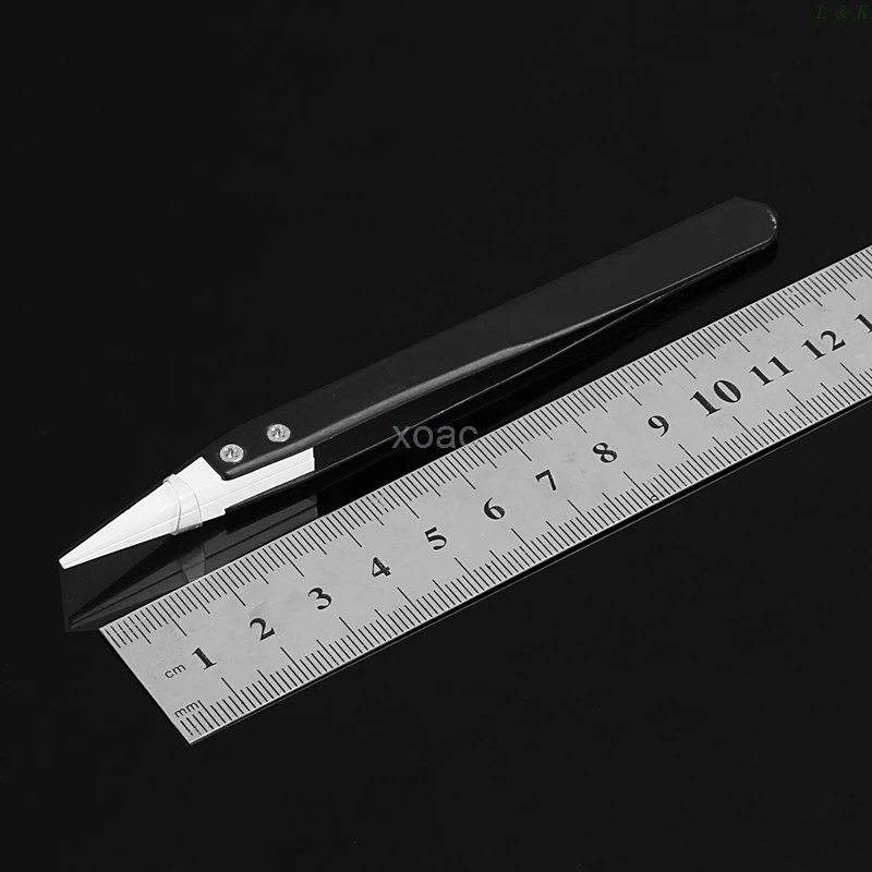 1 шт. Керамические наконечники пинцет ручка из нержавеющей стали Прямой для