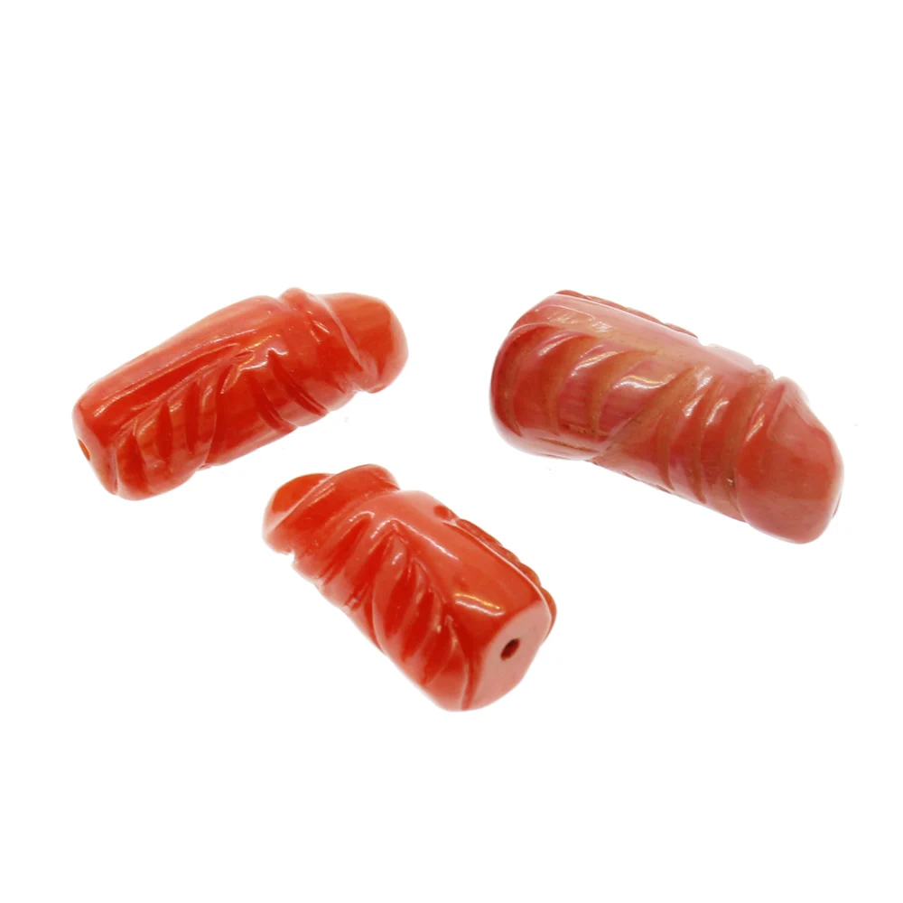 Красная Коралловая Подвеска из натурального морского бамбука резной коралл в