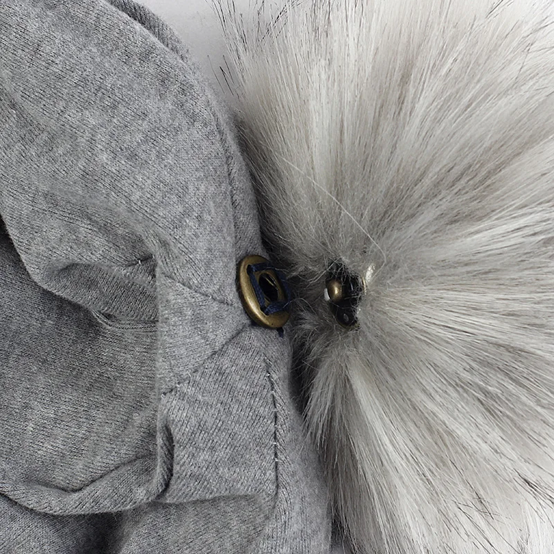 

New Winter Hat Cotton Beanie with 15cm Faux Fur Pompom Hats High Quality Girls Women Bonnet Winter Hats