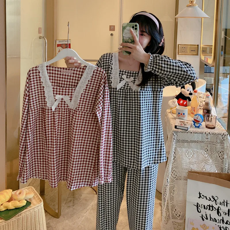 

Кружево; Длинный рукав; Платье принцессы; Стиль женские пижамы костюм из галстука-бабочки, v-образный вырез Женская домашняя одежда пижамы д...