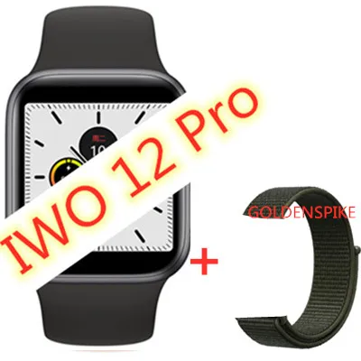 IWO 12 Watch series 5 1:1 Смарт-часы женские человек 40/44 мм для apple iPhone X 11 IOS Android телефон smartwatch IWO12 PK IWO 11/10 - Цвет: Nylon strap