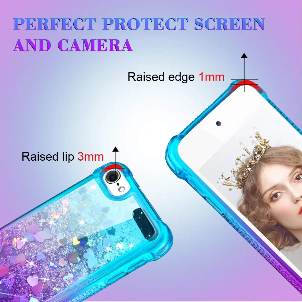 Case For iPod Touch 7 2019 6 Cover Gradient Quicksand Bling Sparkle Girl Glitter Soft Silicone for 5 |