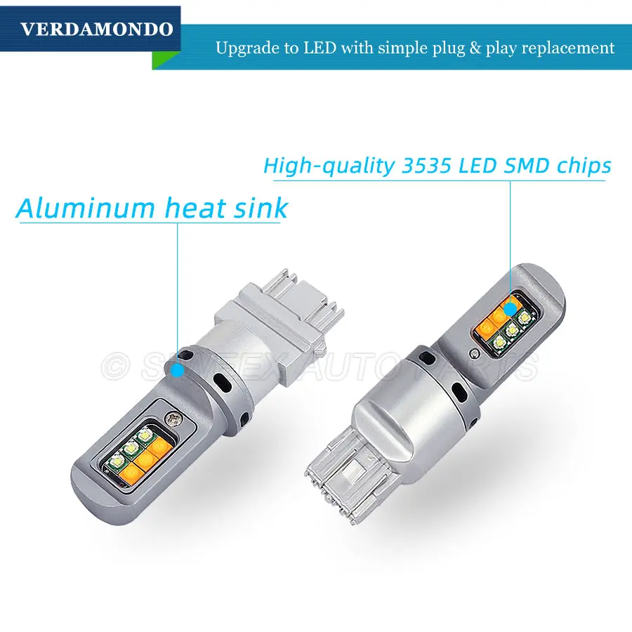 

1 Pcs 1156 1157 7443 3157 Car Led Bulb Canbus No Error T20 T25 BA15S BAY15D 12 SMD 3535 Brake Lights Reversing Lamp White Yellow