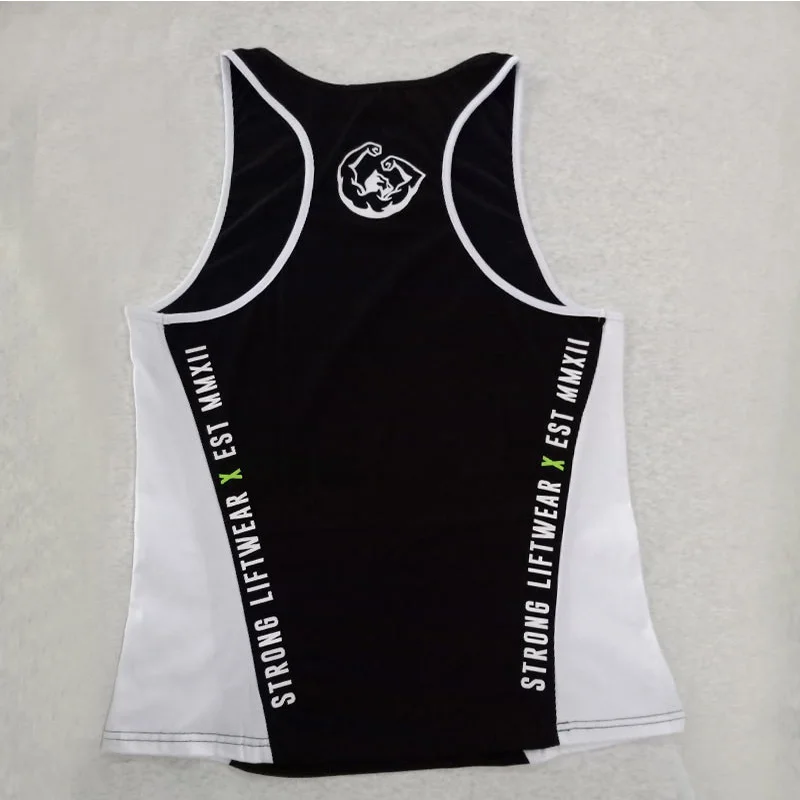 

New fitness sports vest sleeveless shirt color block top men's bodybuilding men's sportswear vest muscle undershirt nasa