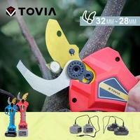 tovia 21v rechargeable battery pruner electric pruner pruning shears 16 8v powerful garden scissors for trees cutter secateurs