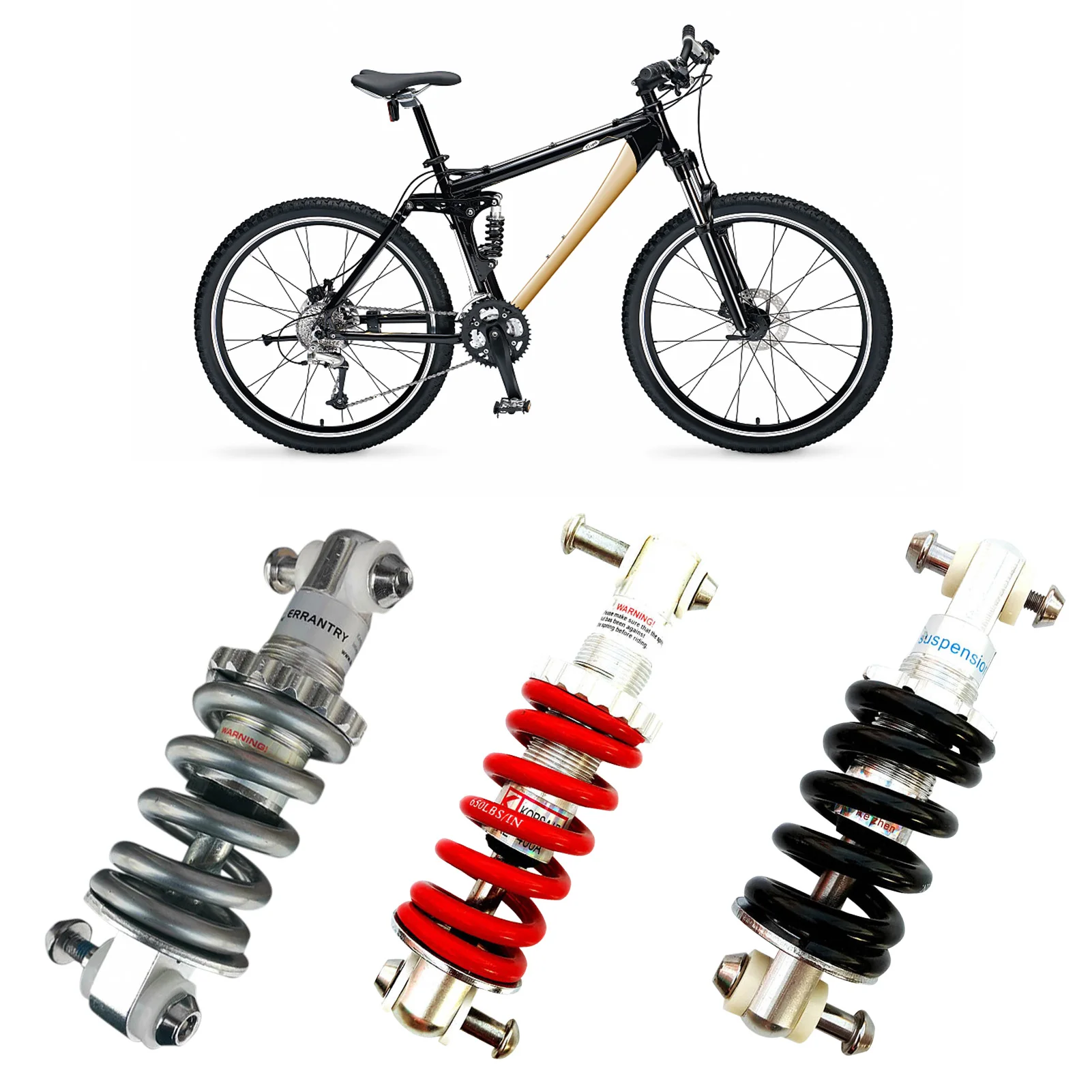 

12.5cm Rear Suspension Spring Shock Absorber for Mountain Bike Bicycle Bike Accessories