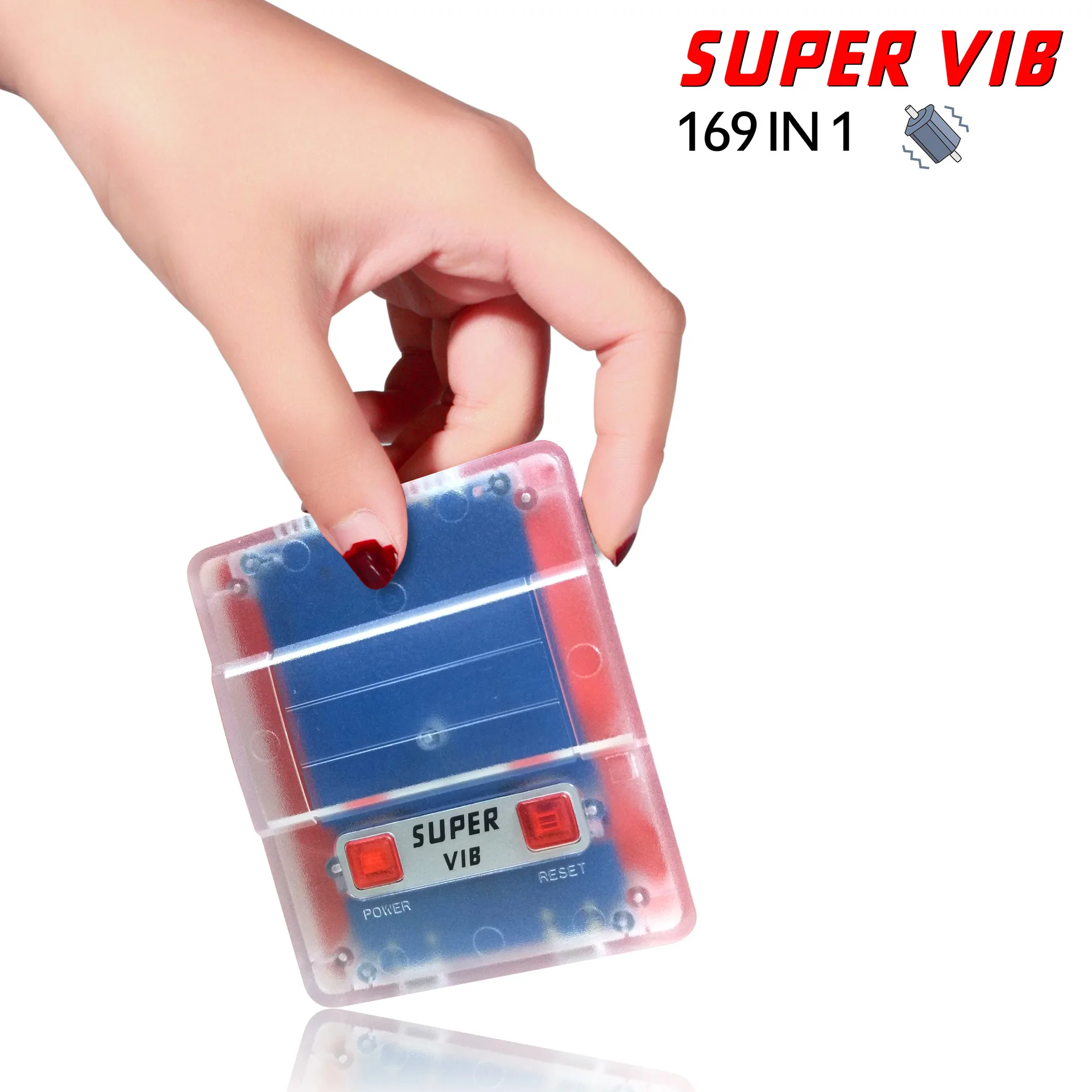 Новый супер VIB Вибрация 8 бит 169 в 1 ТВ SNES игровой автомат красный и белый машина
