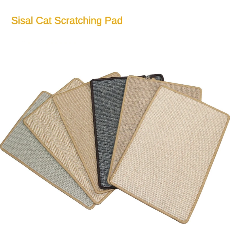 

Natural Sisal Cat Scratching Mat Toy Grinding Claw Sisal Mat Cat Toy Pet Mat Cat Scratching Post Cardboard Cat Scratcher