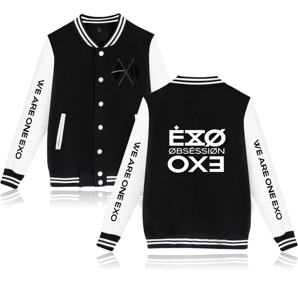 KPOP EXO новый альбом 2019 6-й OBSESSION WE ARE ONE принт бейсбольная Толстовка повседневная